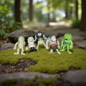 2003 McDonald's STRETCH SCREAMERS Toy Quest Mummy Skeleton Swap Creature Figures